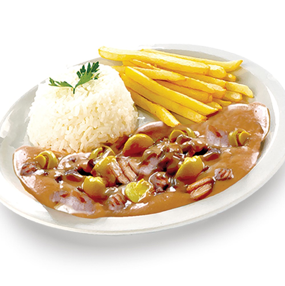 Strogonoff de Frango e Batatas Fritas - Prato 24